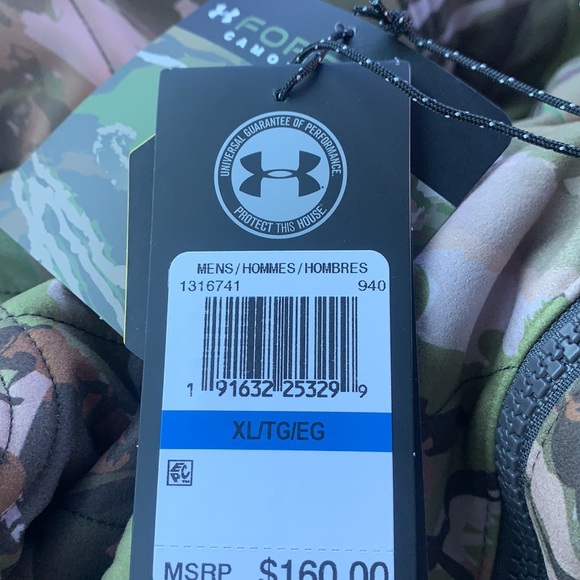 NWT Mens Under Armour Storm Brow Tine Forest Camouflage Hunting Jacket - Picture 7 of 9